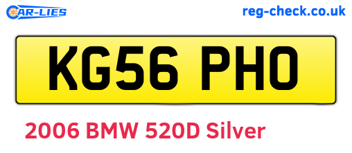 KG56PHO are the vehicle registration plates.