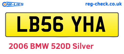 LB56YHA are the vehicle registration plates.