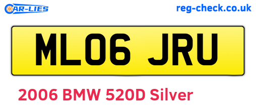 ML06JRU are the vehicle registration plates.