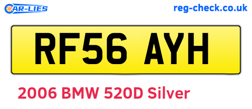 RF56AYH are the vehicle registration plates.