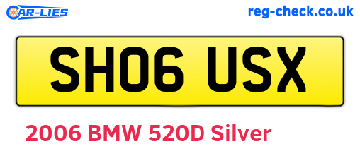 SH06USX are the vehicle registration plates.