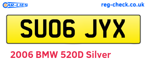 SU06JYX are the vehicle registration plates.