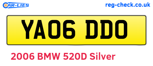 YA06DDO are the vehicle registration plates.