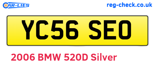 YC56SEO are the vehicle registration plates.