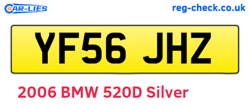 YF56JHZ are the vehicle registration plates.