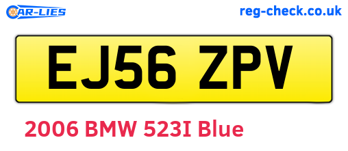 EJ56ZPV are the vehicle registration plates.