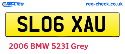 SL06XAU are the vehicle registration plates.