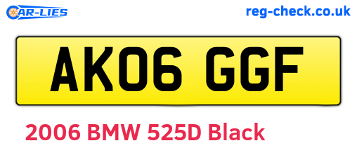 AK06GGF are the vehicle registration plates.