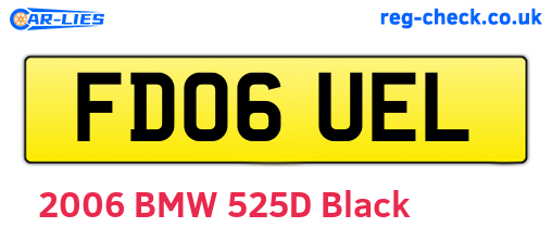 FD06UEL are the vehicle registration plates.