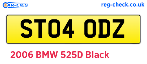 ST04ODZ are the vehicle registration plates.