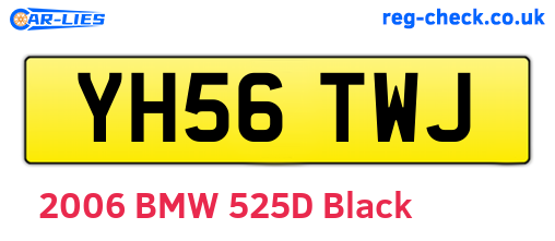YH56TWJ are the vehicle registration plates.
