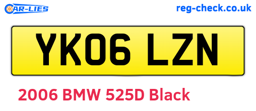 YK06LZN are the vehicle registration plates.