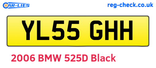 YL55GHH are the vehicle registration plates.