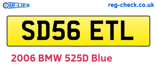 SD56ETL are the vehicle registration plates.