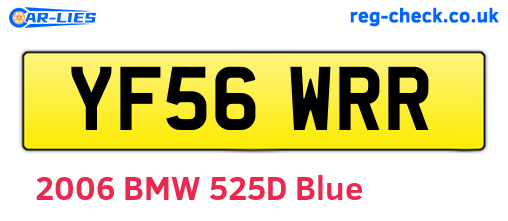 YF56WRR are the vehicle registration plates.