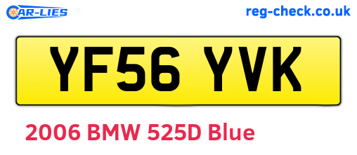 YF56YVK are the vehicle registration plates.
