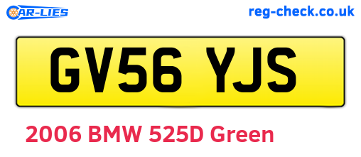 GV56YJS are the vehicle registration plates.