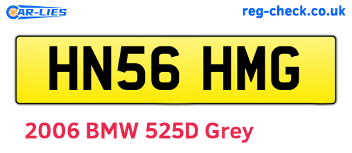 HN56HMG are the vehicle registration plates.