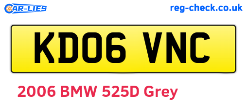 KD06VNC are the vehicle registration plates.
