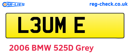L3UME are the vehicle registration plates.