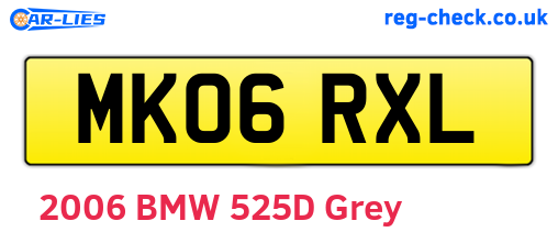 MK06RXL are the vehicle registration plates.
