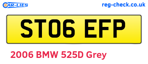 ST06EFP are the vehicle registration plates.