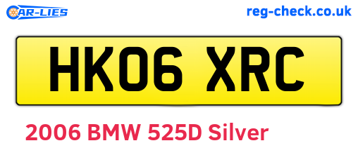 HK06XRC are the vehicle registration plates.