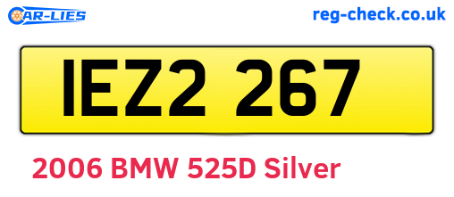 IEZ2267 are the vehicle registration plates.
