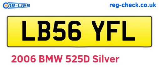 LB56YFL are the vehicle registration plates.