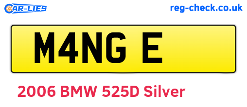 M4NGE are the vehicle registration plates.