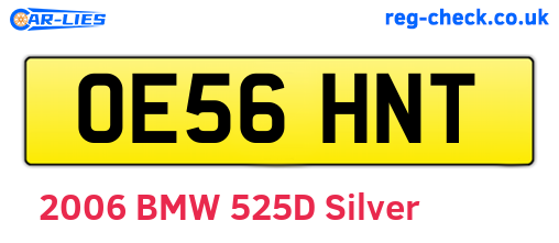 OE56HNT are the vehicle registration plates.