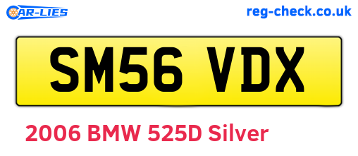 SM56VDX are the vehicle registration plates.