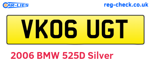 VK06UGT are the vehicle registration plates.