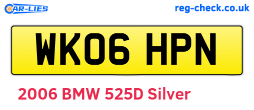 WK06HPN are the vehicle registration plates.
