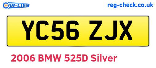 YC56ZJX are the vehicle registration plates.