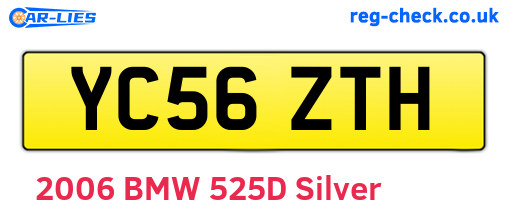 YC56ZTH are the vehicle registration plates.