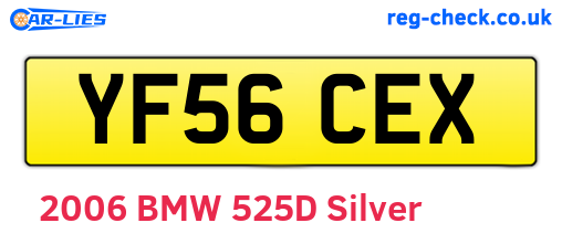 YF56CEX are the vehicle registration plates.