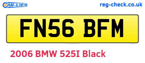 FN56BFM are the vehicle registration plates.
