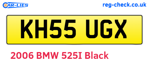 KH55UGX are the vehicle registration plates.