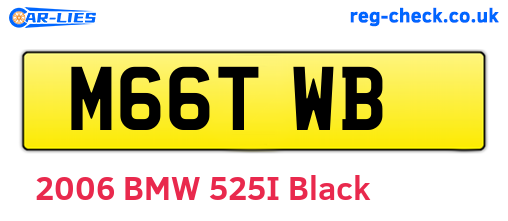 M66TWB are the vehicle registration plates.