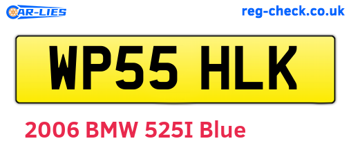WP55HLK are the vehicle registration plates.