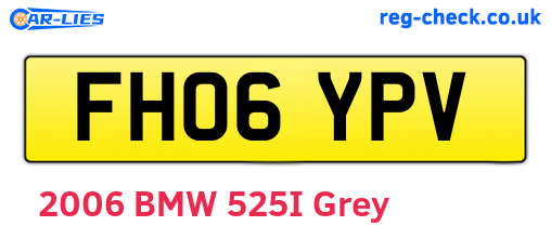 FH06YPV are the vehicle registration plates.