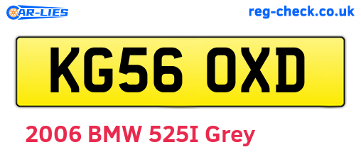 KG56OXD are the vehicle registration plates.