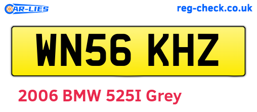 WN56KHZ are the vehicle registration plates.