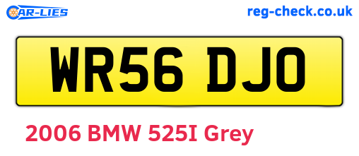 WR56DJO are the vehicle registration plates.