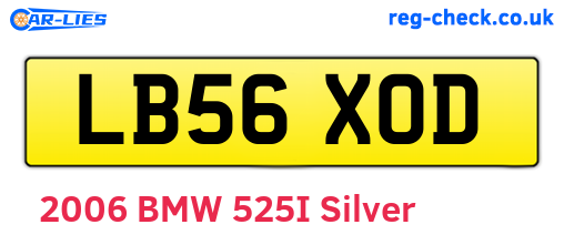 LB56XOD are the vehicle registration plates.