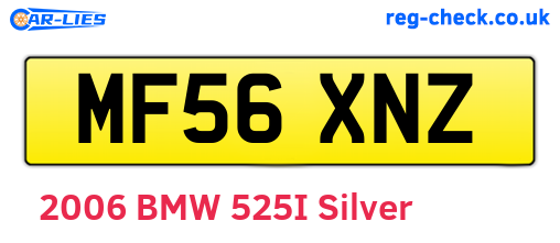 MF56XNZ are the vehicle registration plates.
