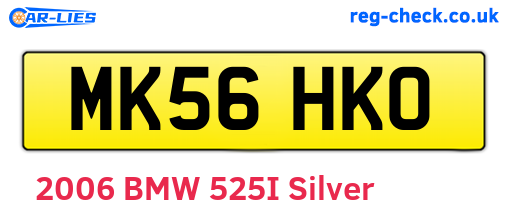 MK56HKO are the vehicle registration plates.
