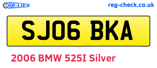 SJ06BKA are the vehicle registration plates.