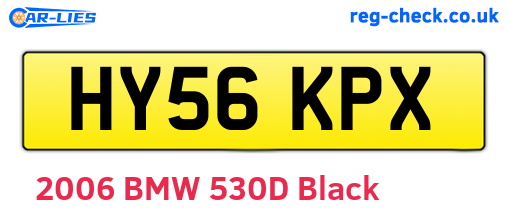 HY56KPX are the vehicle registration plates.
